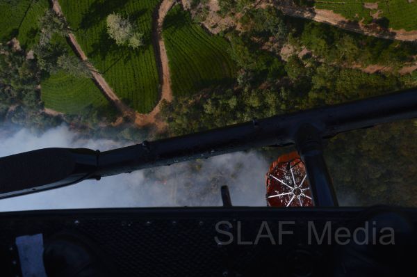 Aerial Fire Fighters in Action in Nallathanniya