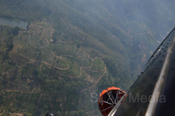Aerial Fire Fighters in Action in Nallathanniya