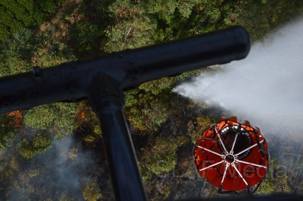 Aerial Fire Fighters in Action in Nallathanniya