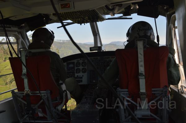 Aerial Fire Fighters in Action in Nallathanniya