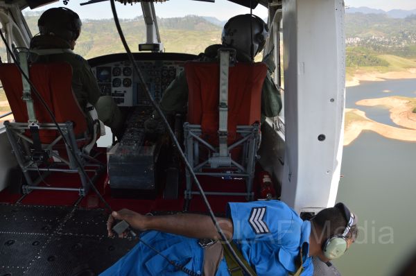 Aerial Fire Fighters in Action in Nallathanniya