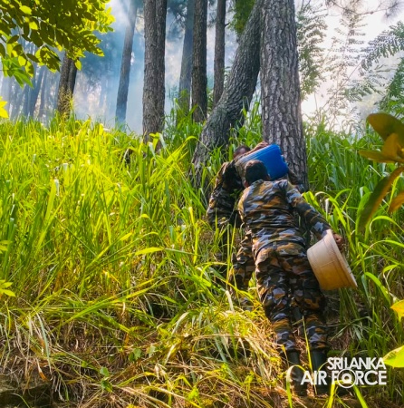 SLAF ASSISTS TO DOUSE THE FOREST FIRE
