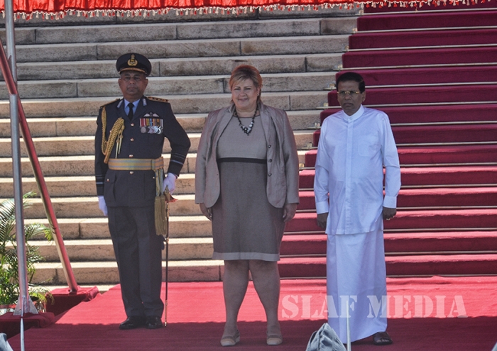 The Prime Minister of Norway Accorded a Guard of Honour by SLAF
