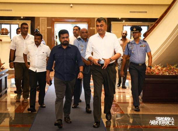 PRESIDENT REVIEWS SLAF RESCUE AND RELIEF OPERATIONS AT AIR FORCE HQ