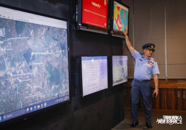 PRESIDENT REVIEWS SLAF RESCUE AND RELIEF OPERATIONS AT AIR FORCE HQ