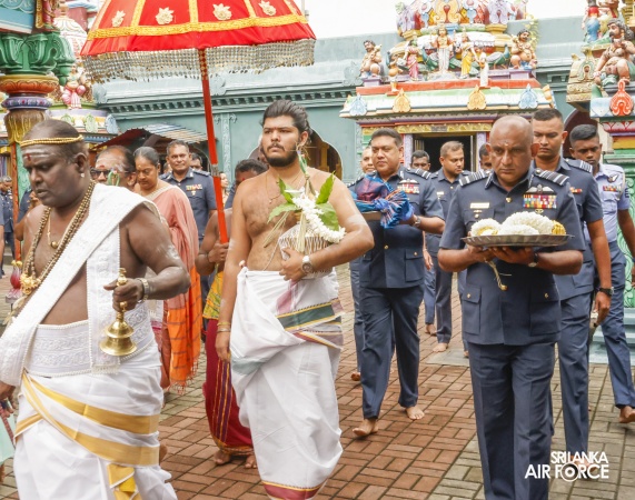 ANNUAL SLAF HINDU RELIGIOUS OBSERVANCE HELD AT CAPTAINS GARDEN KOVIL