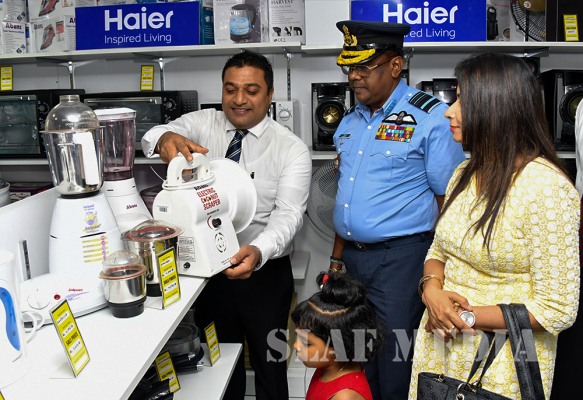 Commander Declares Open New Holiday Home and Abans Showroom at SLAF Base Anuradhapura.