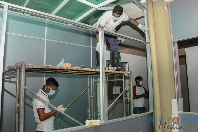 SLAF Modifies Homagama General Hospital Ward to Treat COVID-19 Patients