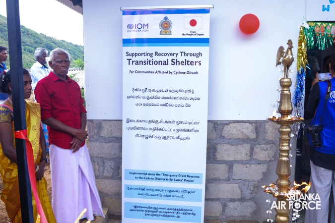 62 Transitional Shelters Opened for Cyclone Dithwa-Affected Families at Rangala Waththa