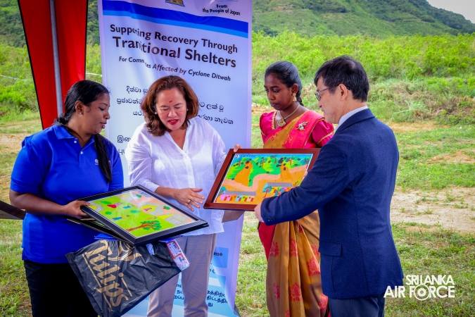62 Transitional Shelters Opened for Cyclone Dithwa-Affected Families at Rangala Waththa