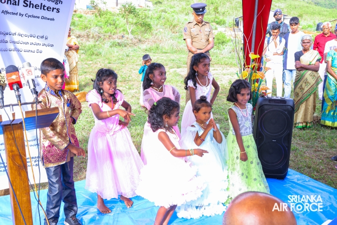 62 Transitional Shelters Opened for Cyclone Dithwa-Affected Families at Rangala Waththa