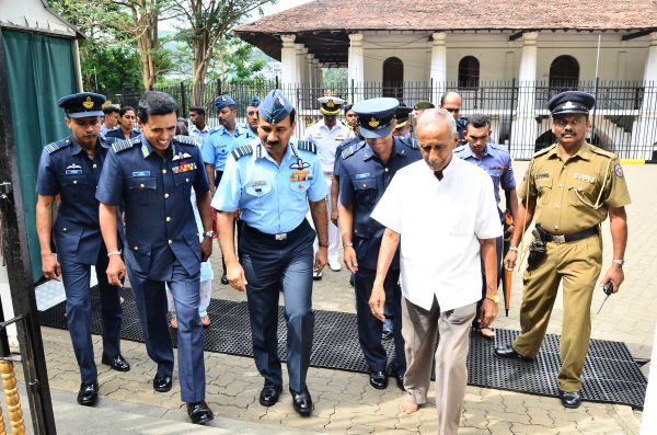 Air Chief Marshal Arup Raha visits Temple of the Sacred Tooth