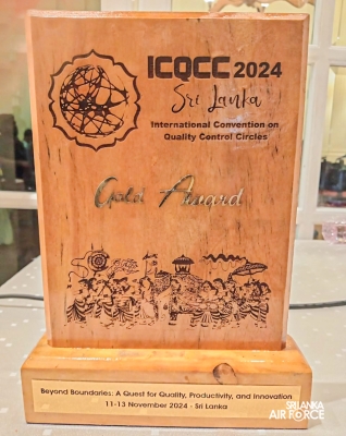 SLAF SECURES
GOLD AT 49TH INTERNATIONAL CONVENTION ON QUALITY CONTROL CIRCLES 2024