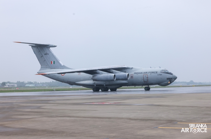 IL-76 IAF AIRCRAFT ARRIVES IN SRI LANKA WITH NDRF TEAM AND DISASTER RELIEF SUPPLIES