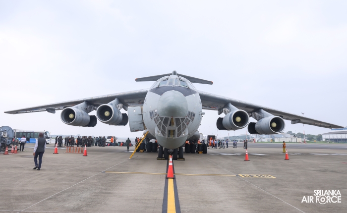 IL-76 IAF AIRCRAFT ARRIVES IN SRI LANKA WITH NDRF TEAM AND DISASTER RELIEF SUPPLIES