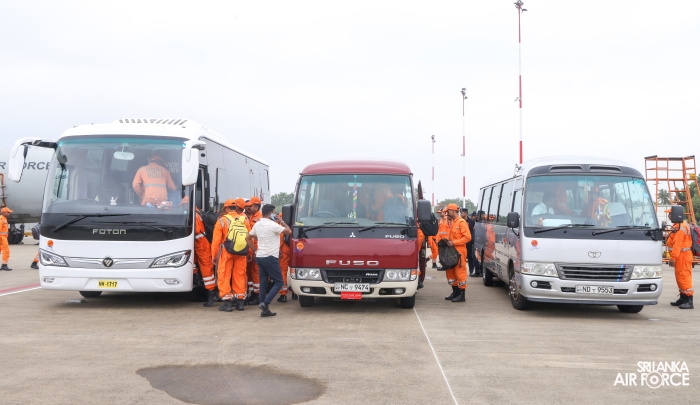 IL-76 IAF AIRCRAFT ARRIVES IN SRI LANKA WITH NDRF TEAM AND DISASTER RELIEF SUPPLIES