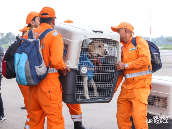 IL-76 IAF AIRCRAFT ARRIVES IN SRI LANKA WITH NDRF TEAM AND DISASTER RELIEF SUPPLIES