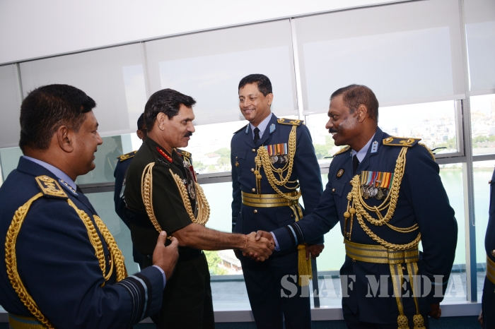Chief of the Army Staff of the Indian Army Calls on the Commander of the Sri Lanka Air Force