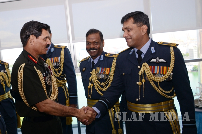 Chief of the Army Staff of the Indian Army Calls on the Commander of the Sri Lanka Air Force
