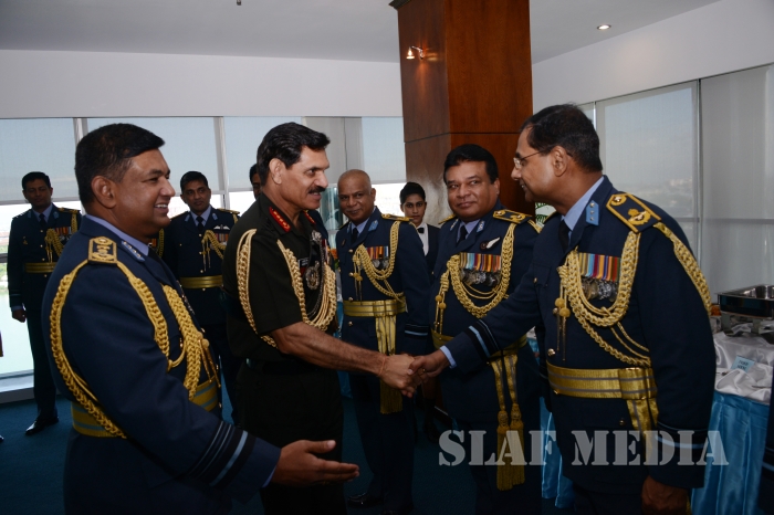 Chief of the Army Staff of the Indian Army Calls on the Commander of the Sri Lanka Air Force