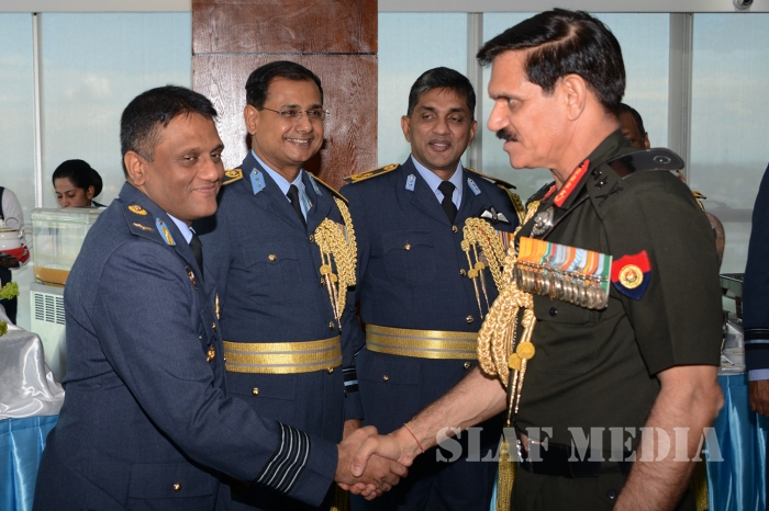 Chief of the Army Staff of the Indian Army Calls on the Commander of the Sri Lanka Air Force