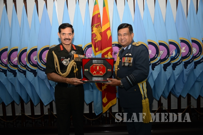 Chief of the Army Staff of the Indian Army Calls on the Commander of the Sri Lanka Air Force