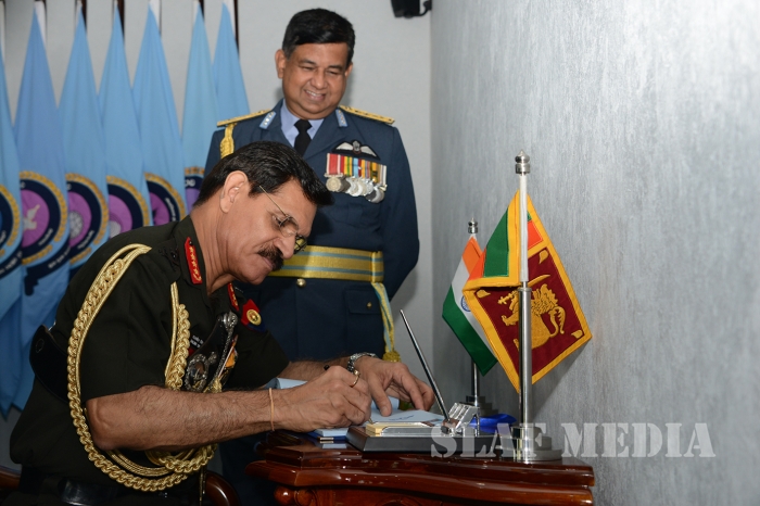 Chief of the Army Staff of the Indian Army Calls on the Commander of the Sri Lanka Air Force