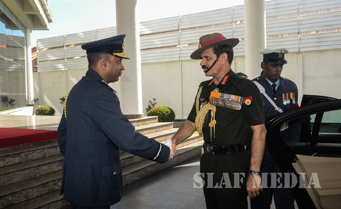 Chief of the Army Staff of the Indian Army Calls on the Commander of the Sri Lanka Air Force