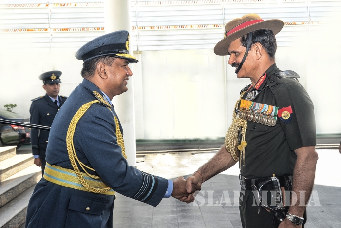 Chief of the Army Staff of the Indian Army Calls on the Commander of the Sri Lanka Air Force