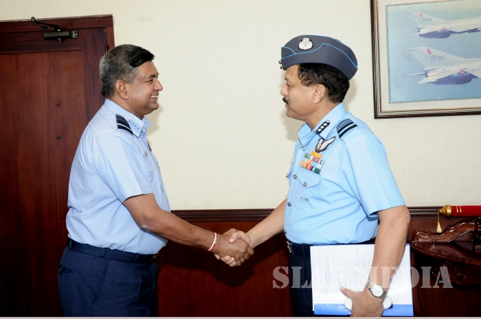 Air Marshal Ajit S Bhonsle Calls on Commander of the Air Force