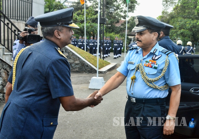Air Marshal Ajit S Bhonsle Calls on Commander of the Air Force