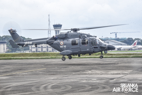 INDIAN NAVY'S ADVANCED LIGHT HELICOPTER ARRIVES FOR TRAINING AT
SLAF BASE KATUNAYAKE