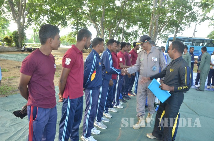 Indian Air Force Sky Divers Visit SLAF Station Ampara