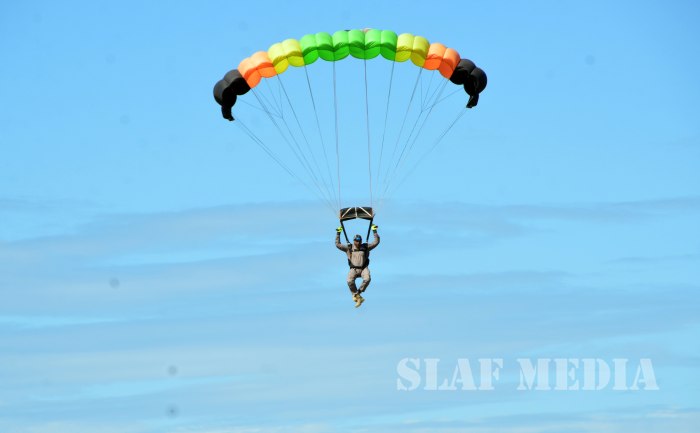 Indian Air Force Sky Divers Visit SLAF Station Ampara