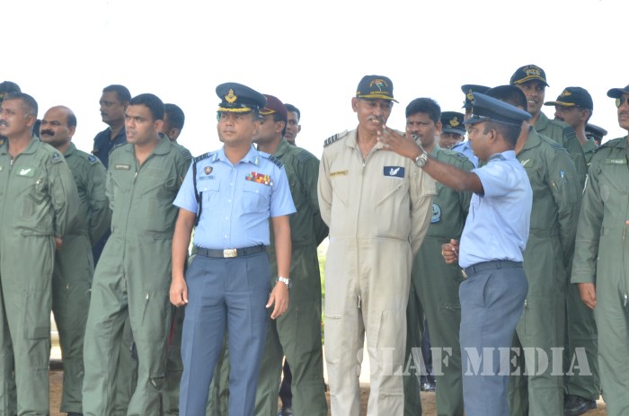Indian Air Force Sky Divers Visit SLAF Station Ampara