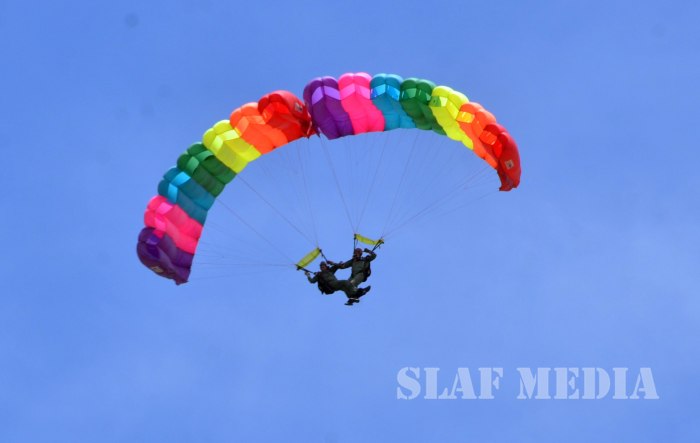 Indian Air Force Sky Divers Visit SLAF Station Ampara