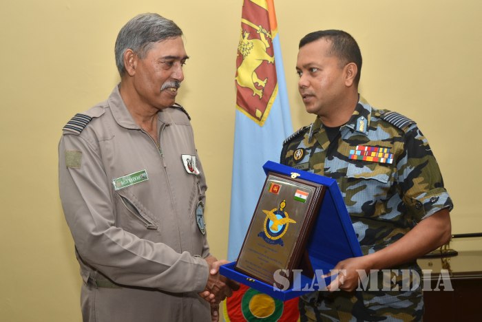 Indian Air Force Sky Divers Visit SLAF Station Ampara