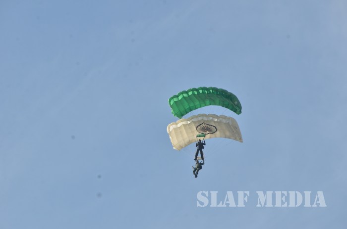 Indian Air Force Sky Divers Visit SLAF Station Ampara