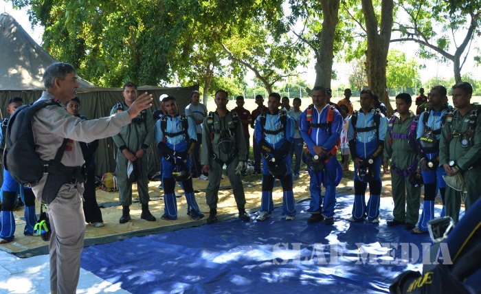 Indian Air Force Sky Divers Visit SLAF Station Ampara