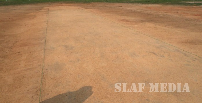 Sri Lanka Air Force Station Iranamadu Constructed a Cricket Pitch