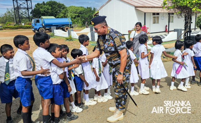 ALAGAPURI PRIMARY SCHOOL STUDENTS EXPERIENCE AVIATION AT SLAF STATION IRANAMADU