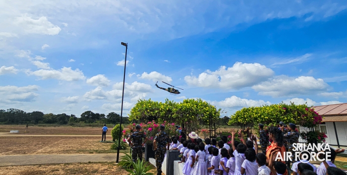 ALAGAPURI PRIMARY SCHOOL STUDENTS EXPERIENCE AVIATION AT SLAF STATION IRANAMADU