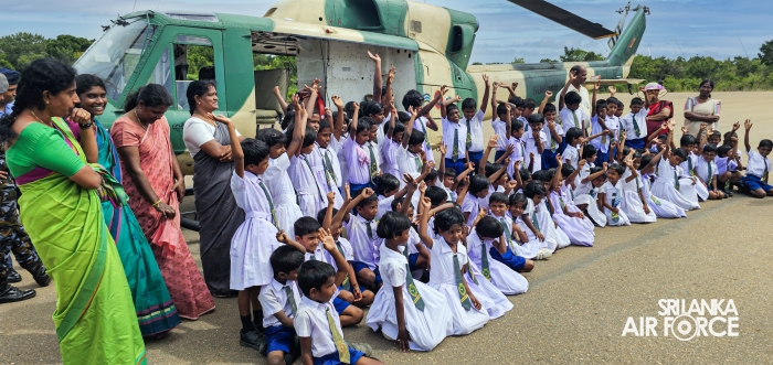 ALAGAPURI PRIMARY SCHOOL STUDENTS EXPERIENCE AVIATION AT SLAF STATION IRANAMADU