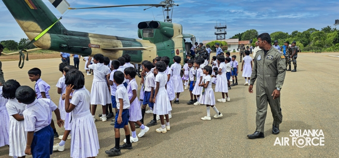ALAGAPURI PRIMARY SCHOOL STUDENTS EXPERIENCE AVIATION AT SLAF STATION IRANAMADU
