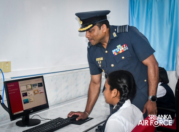 SLAF ESTABLISHES FULLY EQUIPPED IT LABORATORY AT AM/MANGALARAMA MAHA VIDYALAYA, MANAGALAGAMA