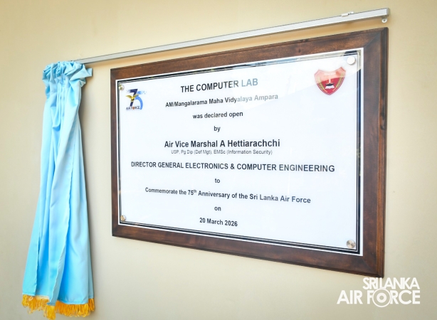 SLAF ESTABLISHES FULLY EQUIPPED IT LABORATORY AT AM/MANGALARAMA MAHA VIDYALAYA, MANAGALAGAMA