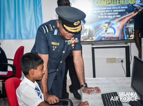 SLAF ESTABLISHES FULLY EQUIPPED IT LABORATORY AT AM/MANGALARAMA MAHA VIDYALAYA, MANAGALAGAMA