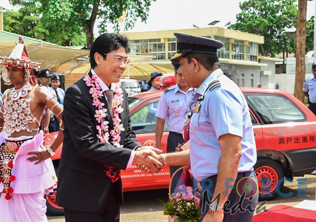 Japan Sri Lanka Friendship Association Donates a Fire Engine and a Fire Car to the SLAF