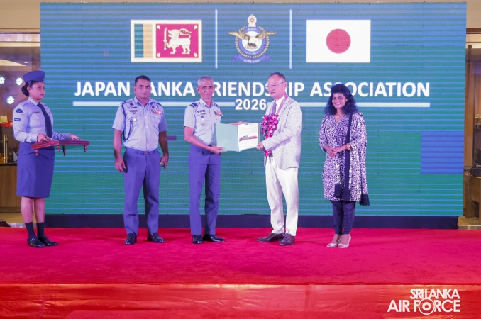 JAPAN LANKA FRIENDSHIP ASSOCIATION DONATES FIRE FIGHTING EQUIPMENT, SCHOLARSHIPS AND SPECTACLES TO SLAF SEVA VANITHA UNIT
