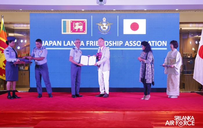 JAPAN LANKA FRIENDSHIP ASSOCIATION DONATES FIRE FIGHTING EQUIPMENT, SCHOLARSHIPS AND SPECTACLES TO SLAF SEVA VANITHA UNIT